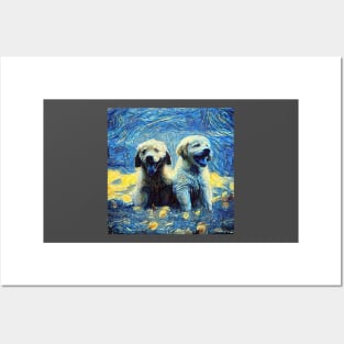 Cute puppy painting (pet, dog, pretty and hiking) Posters and Art